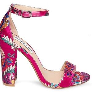 Steve Madden Fuchsia Floral Heels